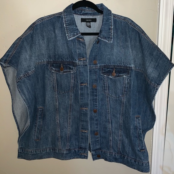 poncho jean jacket